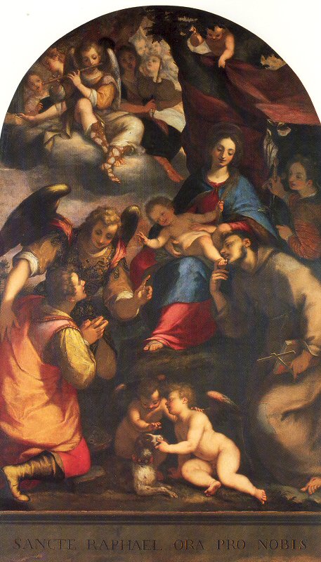Madonna and Child with Saints and the Archangel Raphael